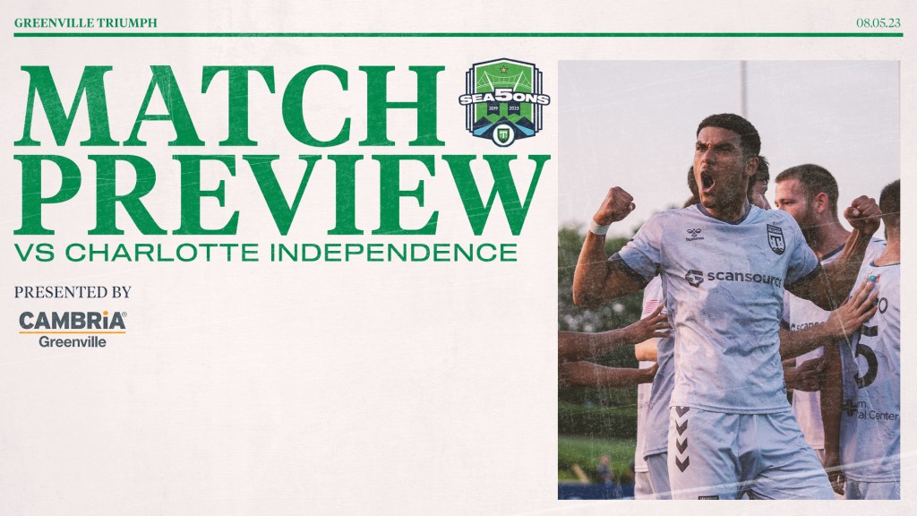 Match Preview of Greenville vs Charlotte is presented by Cambria of Greenville.
